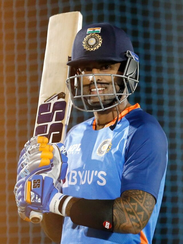 India's Suryakumar Yadav during the practice session