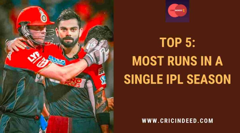 most runs in ipl history in one season